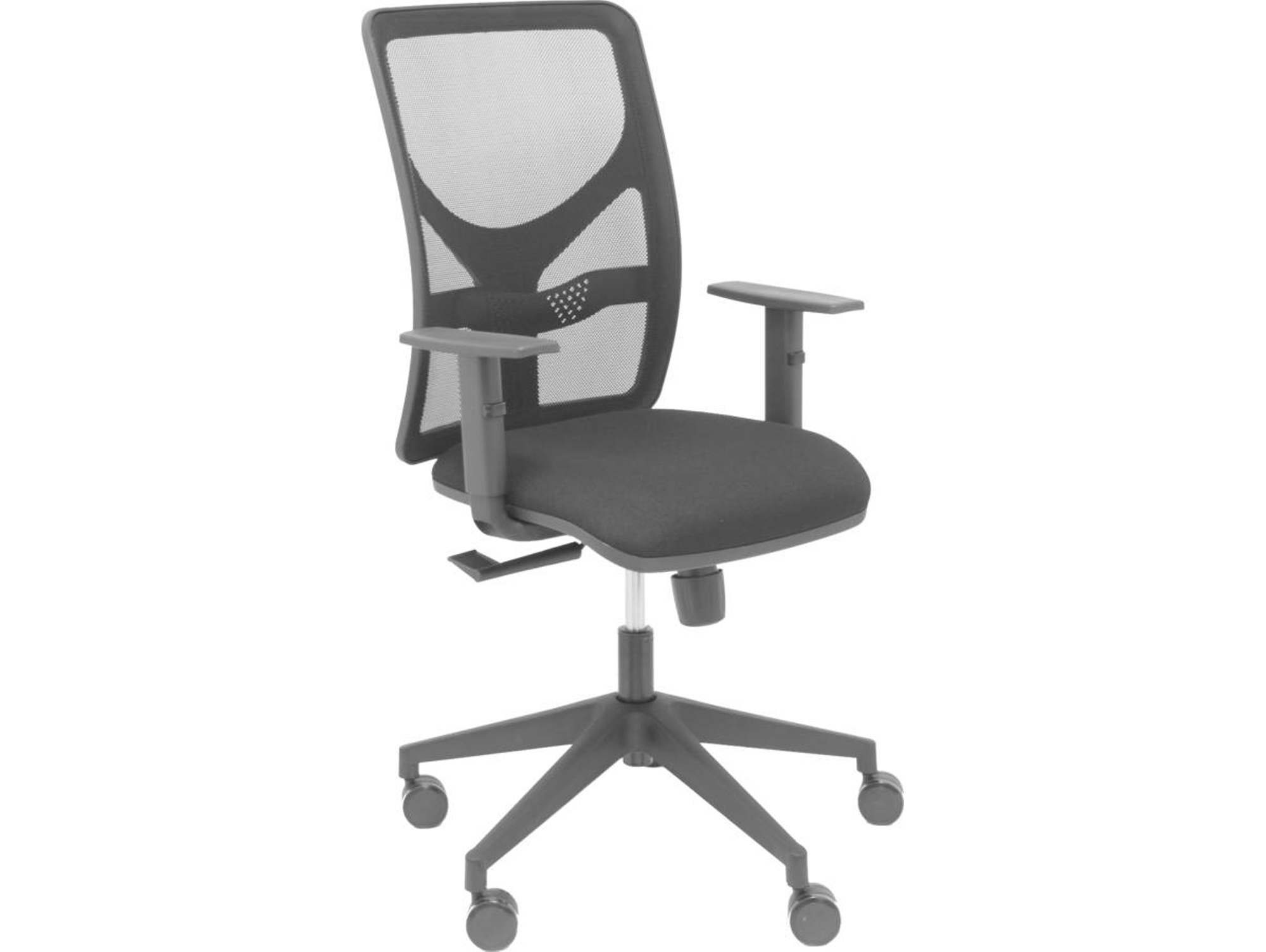 Silla de Escritorio Operativa PIQUERAS Y CRESPO Motilla Negro (Brazos ajustables - Malla y Tejido)