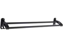 Toallero de baño de aluminio, toallero doble, espacio para toallas Gokoco