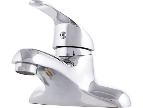 Grifo Lavabo Aleación Zinc, Cromado, Agua Caliente-Fría, Caño Bajo, Monomando [QLI-FA-5505] GREENICE
