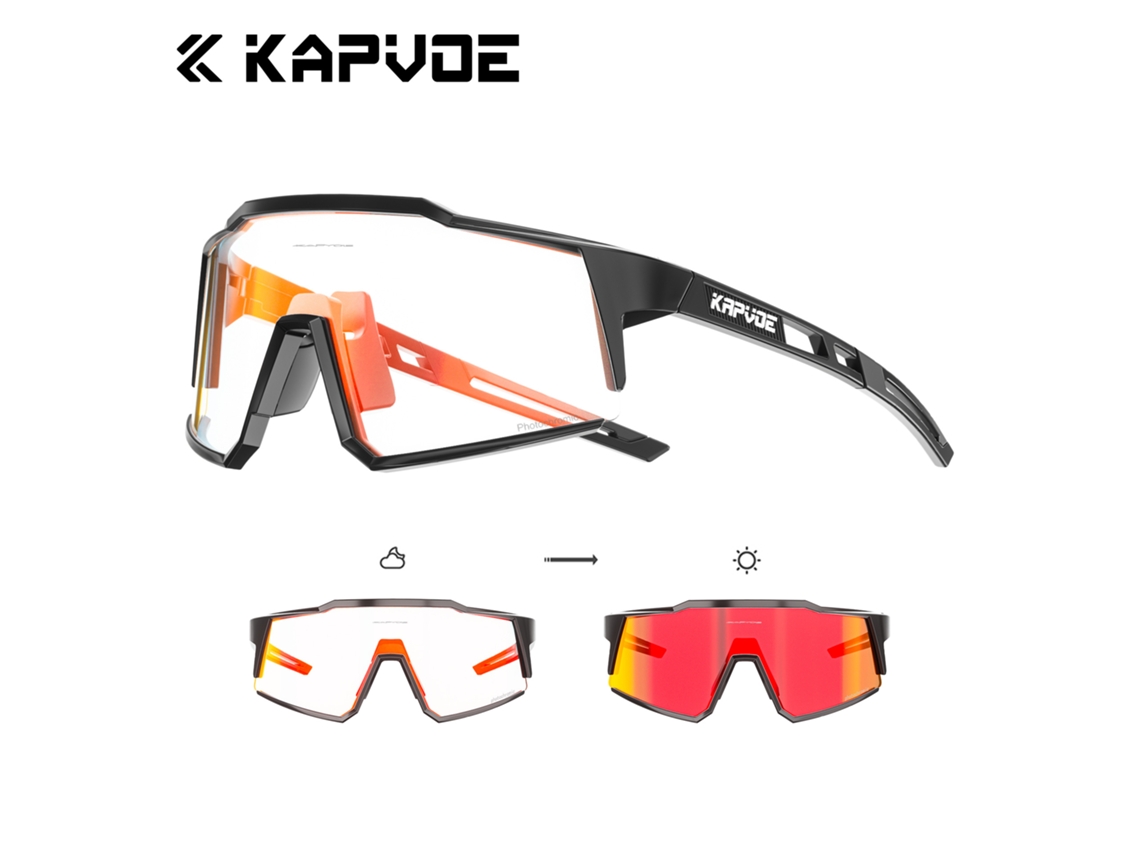 Gafas De Sol Fotocromáticas Para Ciclismo, Gafas De Sol Para Deportes Al Aire Libre Que Cambian De Color A Rojo Y Azul, Gafas Estilo Harley.