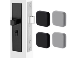 4 Protectores De Silicona Para Manijas De Puertas, Topes Silenciosos Para Puertas, Amortiguadores Antirruido (negro X2, Gris)