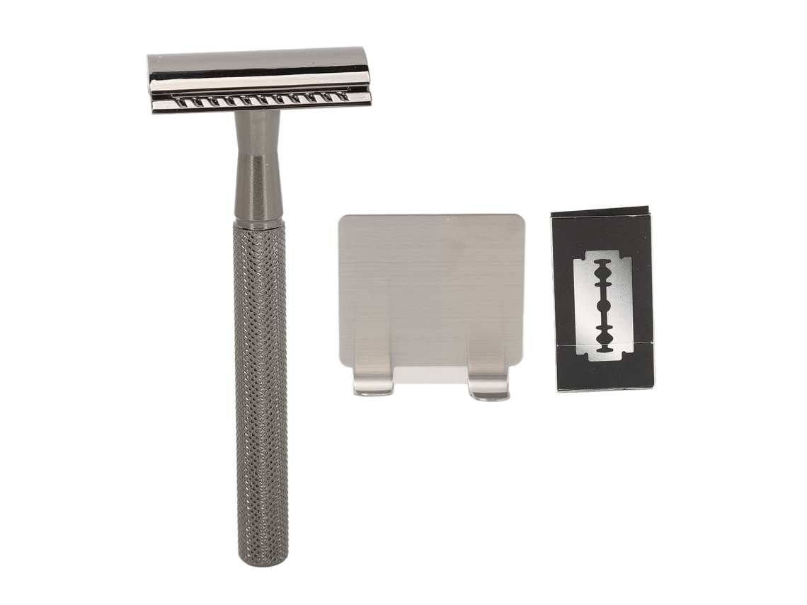 Mango Metal Handle For Manual Hair Blade, Waterproof And Portable, Black For Beauty Salon