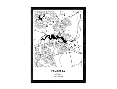 Poster NACNIC Mapa de Camberra Australia (A3)