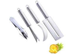 Juego De 4 Peladores De Piña De Acero Inoxidable, Pelador Práctico Para Los Ojos De La Piña.