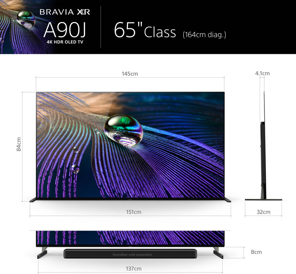 TV SONY XR65A90JAEP (OLED - 65'' - 165 cm - 4K Ultra HD - Smart TV)