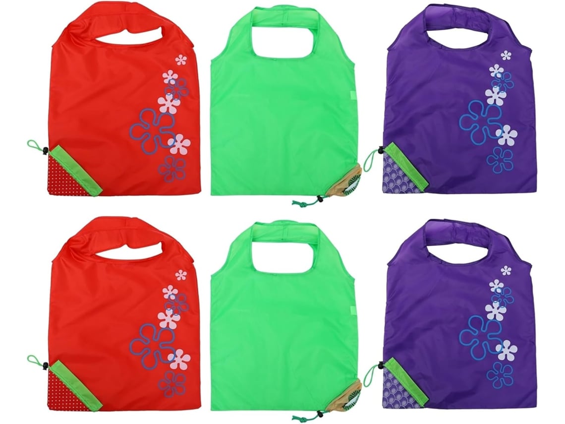 Bolsas Plegables De Nailon Para Frutas Nuobesty, Ligeras Y Lavables, Juego De 6 Para Comestibles Y