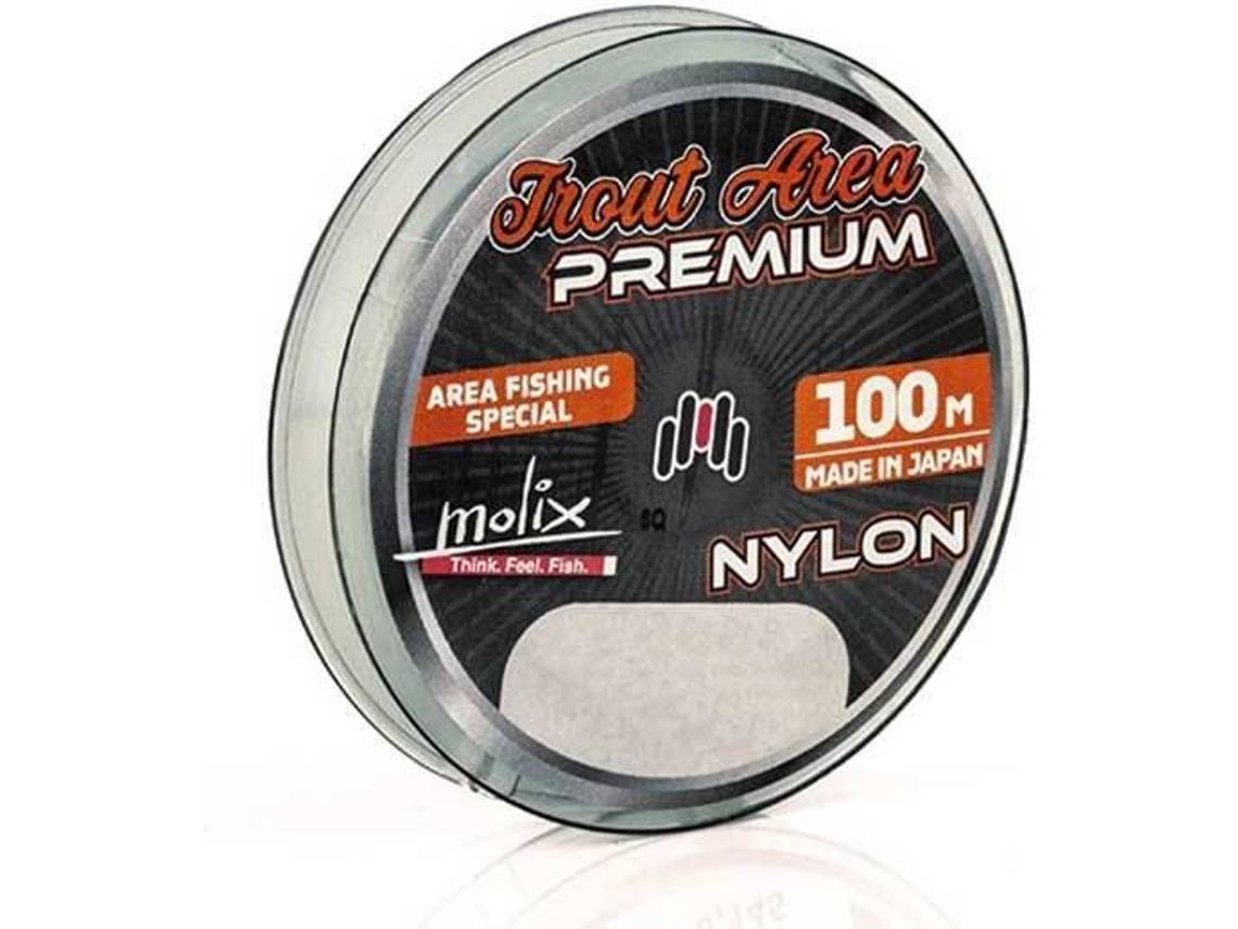 Línea de Pesca de monofilamento MOLIX Trout Area Premium Nylon (0.128 mm - 0,20 mm)