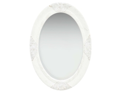 Espejo de pared estilo barroco, 50 x 70 cm, blanco, DKD HOME DECOR