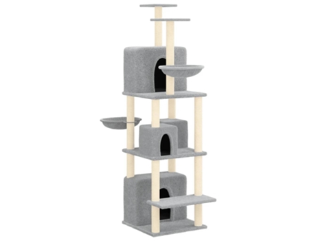 Rascador Para Gatos VIDAXL Con Postes De Sisal Gris Claro 180 cm
