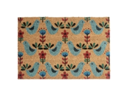 Tapete De Entrada Tanana Multicolor 40 X 60 Cm Pássaro Fibra De Coco