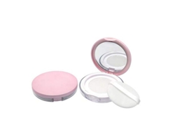 Recipiente Compacto Reutilizable Para Polvos Con Borlas De Terciopelo, Espejo Y Rejilla De Malla Elástica, 5 G.