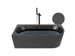 Bañera BELIANI Gocta de Acrílico Negro 80x170x60