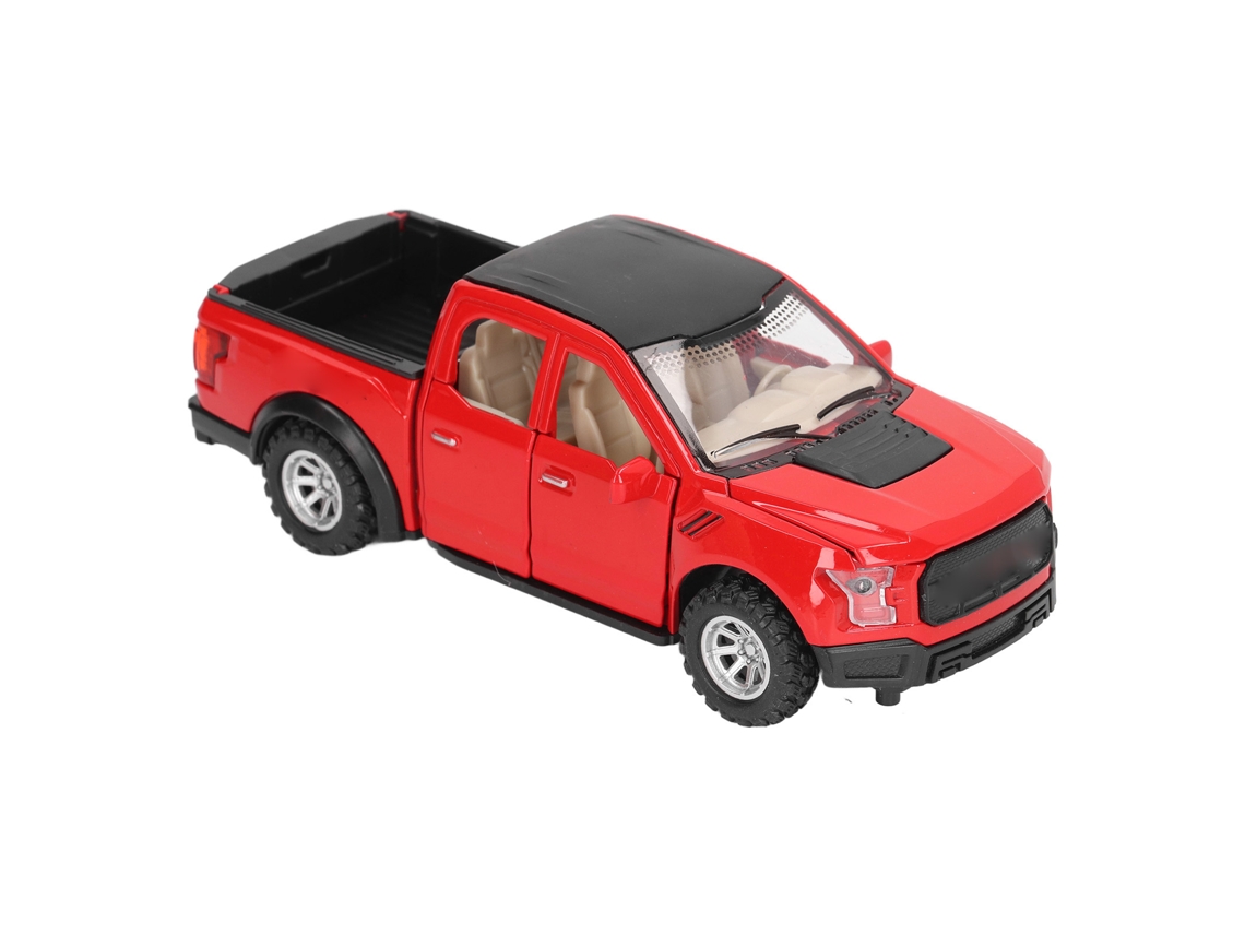 Rebe - Coche miniatura de aleación metálica a escala 1:28, juguete educativo de alta simulación con mecanismo de tracción para niños y niñas, color rojo.