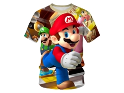 SLOWMOOSE Camiseta Impresa En 3D Para Niños de Super Mario, Camisas de Manga Corta Para Niño - Niña de Verano Color de La Imagen-350852 - 10T