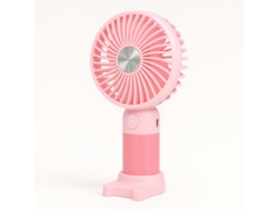 Ventoinha Portátil Com Base | Compacta, 3 Velocidades, Recarregável, Cabo Incluído Skyhe Hx-z1 Rosa
