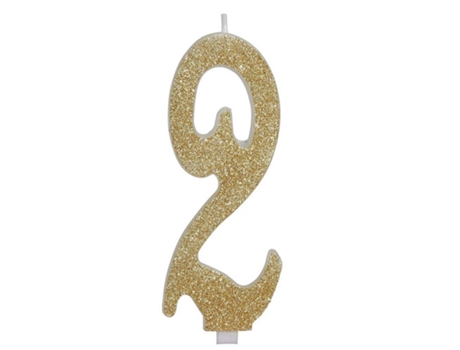 Vela GUIRCA Dorado Esmerilado Número 2, 12,5 cm