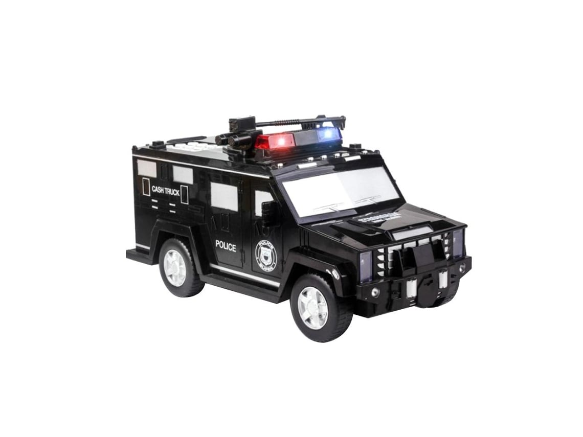 Ats-monedero Para Niños Camión Blindado Con Música Y Luz Simulador De Coche Fuerte Negro