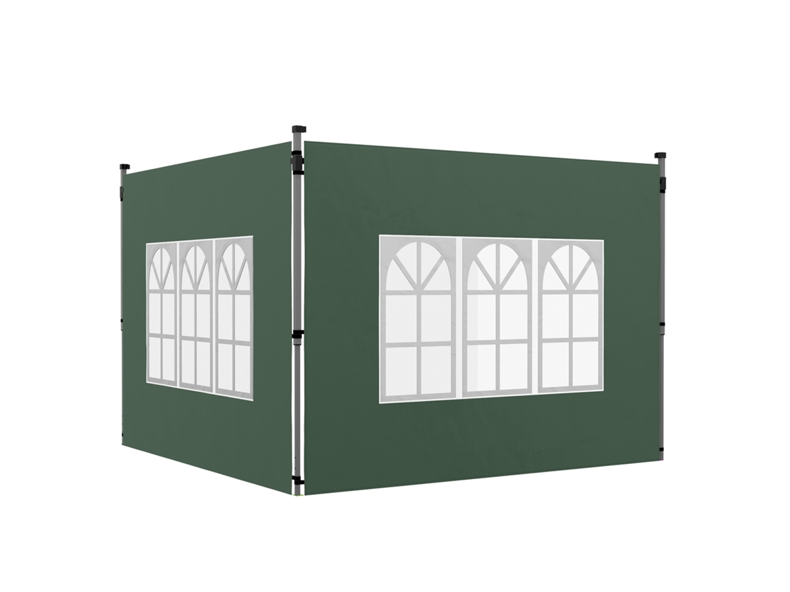Cobertura Substituicao Gazebo 4x3m Teto Duplo Drenagem Uv Vermelho