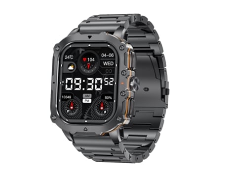 Smartwatch 1.952 Pulgadas AMOLED Pantalla Siempre Activa Llamada Bluetooth Frecuencia Cardíaca Monitoreo De Oxígeno En Sangre - Negro CHRONUS