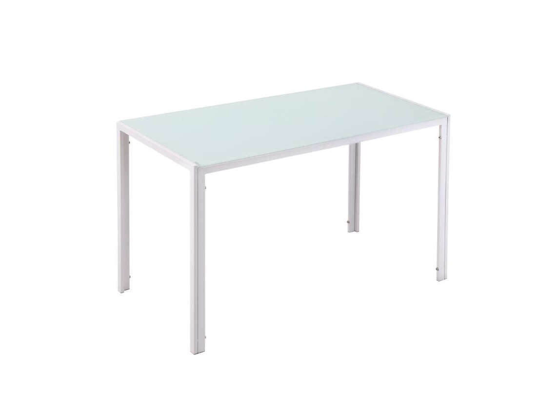 Mesa de comedor HENGJIAN, mesa de cocina grande, diseño moderno, 120 x 60 x 75 cm, color blanco