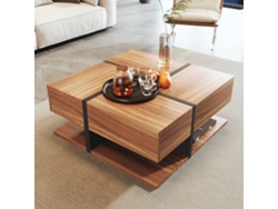 Mesa De Centro Con 4 Cajones, 78x78x36cm