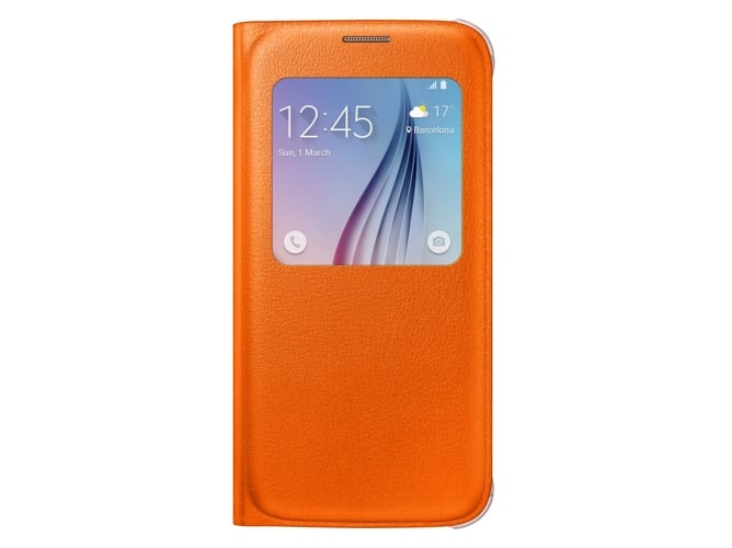 Funda S View Pu SAMSUNG Galaxy S6 Naranja