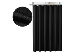 Cortina de ducha impermeable para baño negra Jortmrd