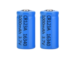 Batería De Litio 16340 (recargable De 3.7v 1000mah, Pack De 2)