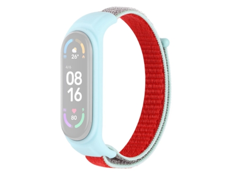 Correa de Silicona ajustable anti-perdida para Xiaomi Mi Band 3/Band 4/Band 5/Band 6/Band 7 - rojo/gris