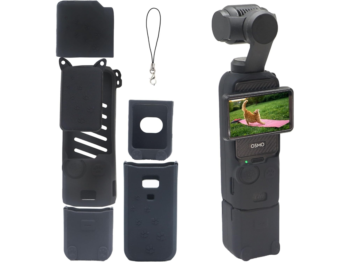 Funda de silicona para DJI Osmo Pocket 3, resistente a los arañazos, ajuste perfecto, para Xtra Muse Black Hexinyigjly