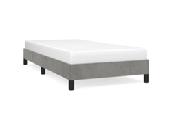 Maison Exclusive - Estructura De Cama Sin Colchón Terciopelo Gris Claro 90x190 Cm