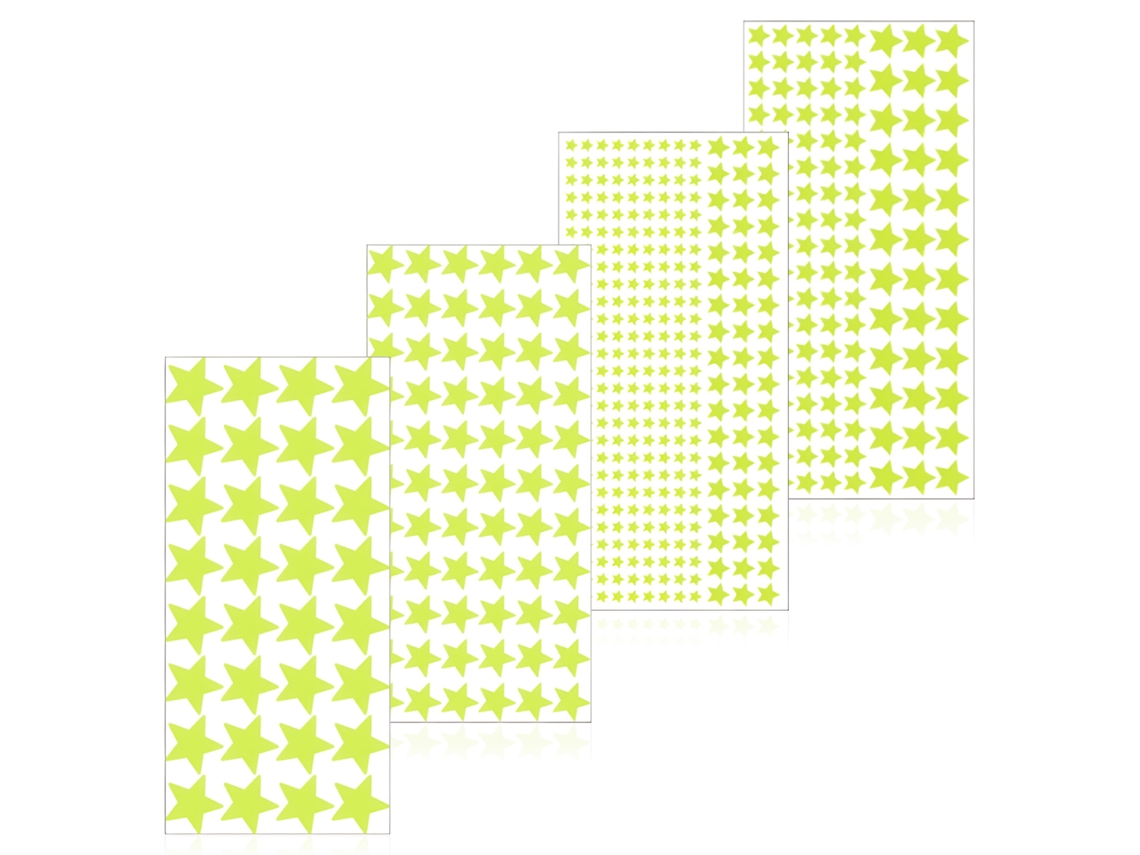521 piezas de adhesivo de pared brillante en la oscuridad, estrella Kofihety