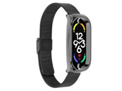 Correa De Malla De Acero Inoxidable Para Mi Band 7 Negra