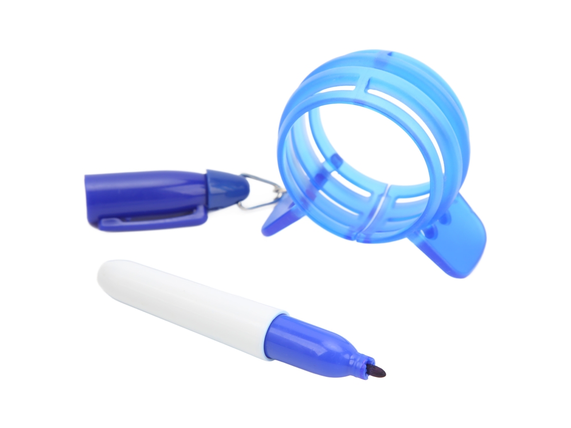 Yncm-marcador De Línea Circular Para Pelotas De Golf De 360 Grados, Herramienta Para Dibujar, Marcar Y Alinear Pelotas De Golf Con Bolígrafo Azul.