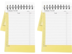 Paquete De 2 Cuadernos Pequeños De Espiral Con Páginas Rayadas, Bloc De Notas Diario De Espiral Para Listas.