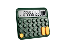 Bonita Calculadora De 12 Dígitos Con Gran Pantalla Lcd, Botones Mecánicos De Colores, Funciona Con Pilas Y Es Ideal Para La Escuela, La Oficina Y El Hogar.