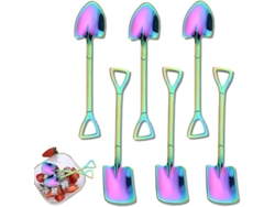6 cucharas de acero inoxidable 304 con diseño de hoja, regalo único para ocasiones especiales.