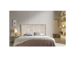 CABECERO LIRIO TELA BEIGE 90