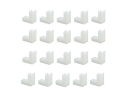 20 Protetores De Canto L Silicone Seguro Bebê Móveis Mesa Translúcido 4,5x4,5x2,5cm