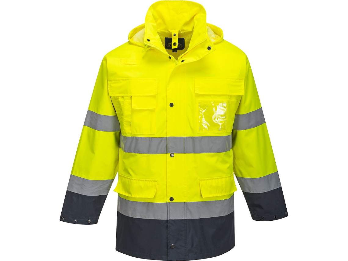 Chaqueta Lite 3 en 1 bicolor de alta visibilidad en azul marino y amarillo / XXXL