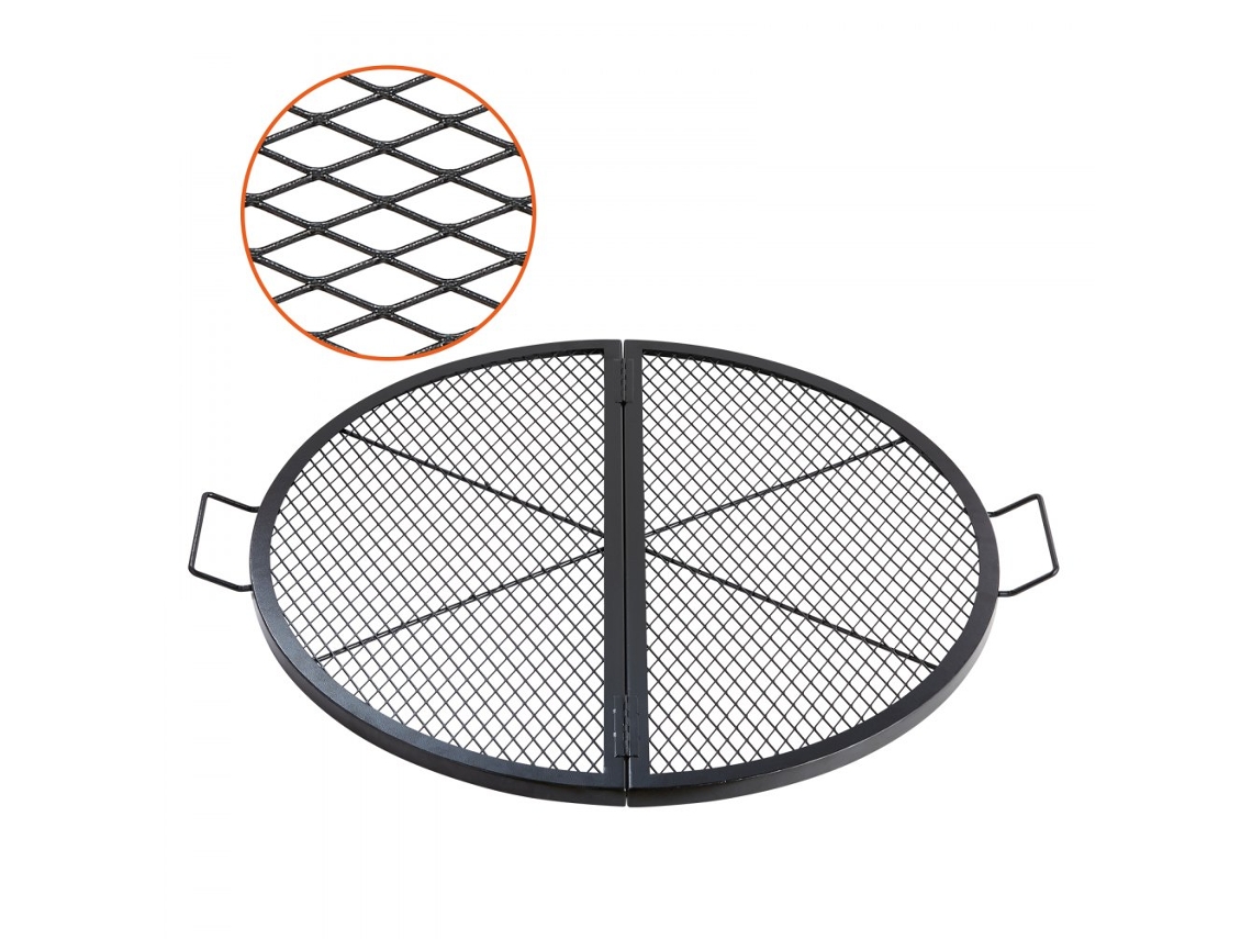 Parrilla Plegable Redonda de 91 cm para Chimenea y Cocina Exterior en Acero Tekmaquinas