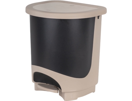 Cubo de Basura para la Cocina con Pedal 30L Plastico Resistente Taupe TIENDA EURASIA