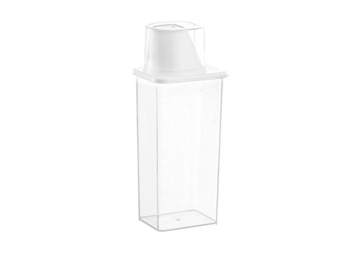 Recipiente Hermético De Plástico Transparente Para Granos Y Cereales Con Vaso Medidor.