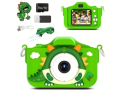 Cámara digital Gertiz para jóvenes, 1080p, HD, cámara dual, 64 g, color verde