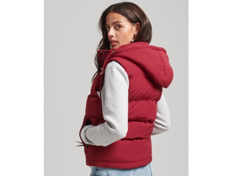 Abrigo para Mujer SUPERDRY (XS - Poliéster - Rojo)