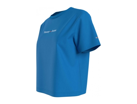 Camiseta TOMMY JEANS Algodón Mujer (XS - Azul)