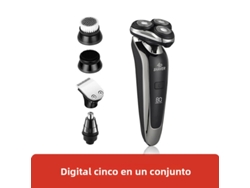 Afeitadora Eléctrica 5 En 1 Para Hombres, Recargable Y Rotativa (plata)