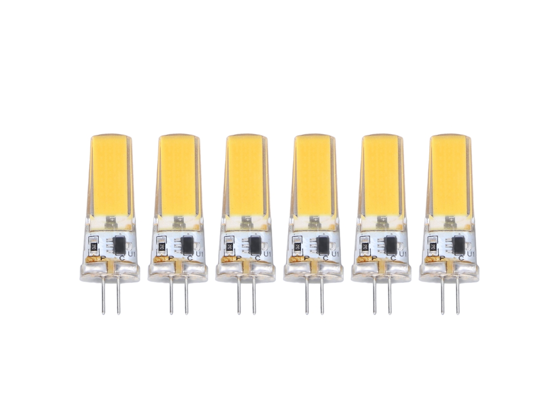 2026-6 Bombillas Led G4 9w Regulables Cob 500lm Luz Cálida 3000k Para Techo Lámpara Candelabro Paisaje Hogar