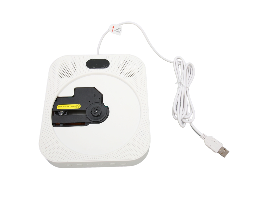 Reprodutor De Cd De Parede Com Bluetooth5.0 Alto-falante Hifi Fm Rádio Controle Remoto Portátil 100‑240v Plugue Eu
