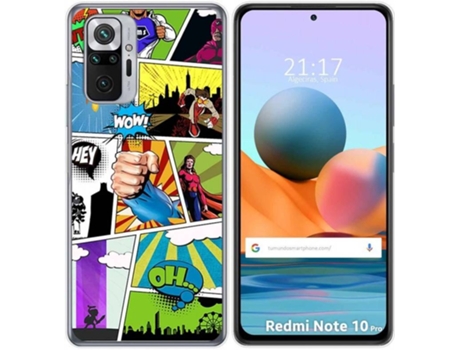 Carcasa Xiaomi Redmi Note 10 Pro TUMUNDOSMARTPHONE Comic Multicolor